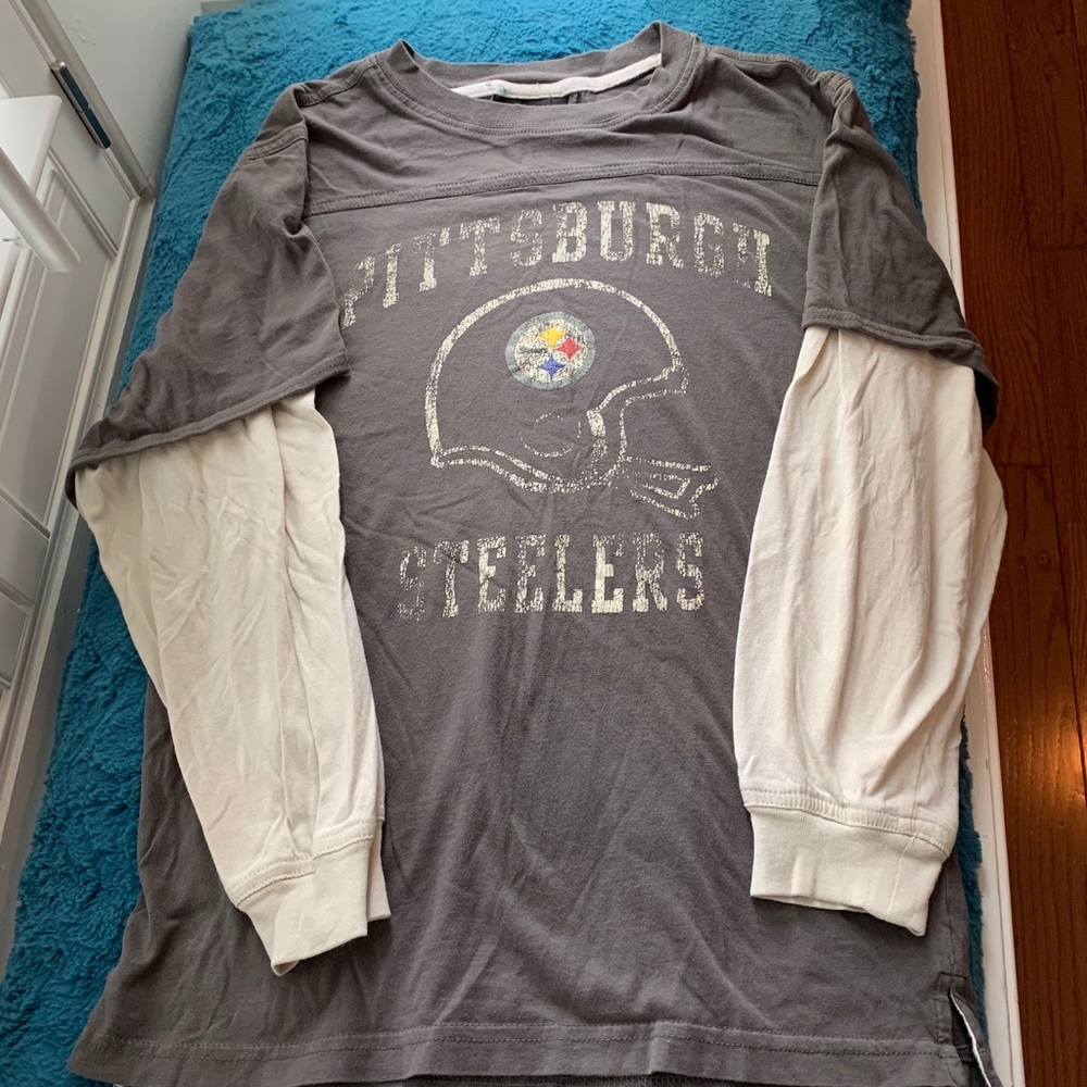 NFL Team Apparel Layered Tee Pittsburgh Steelers - Picture 5 of 6